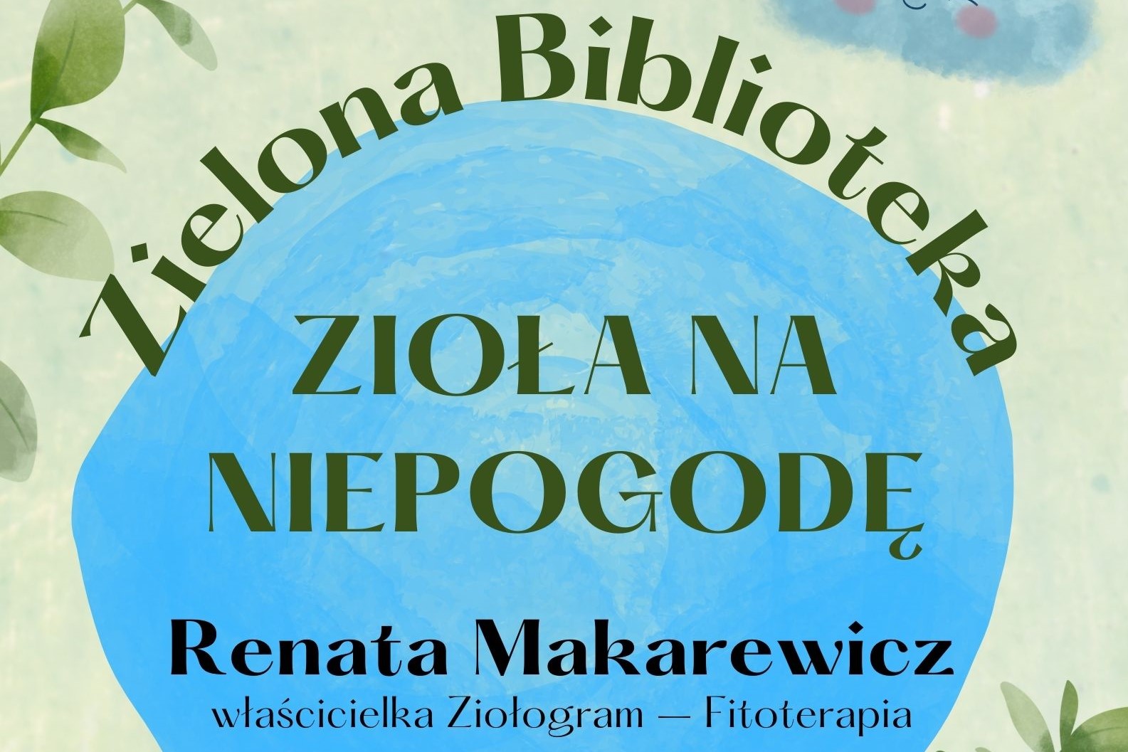 plakat zapraszajacy na spotkanie z Panią Renatą Makarewicz